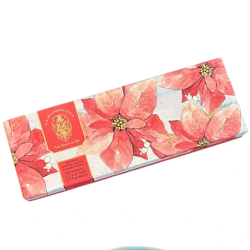 La Florentina Vanilla Sandlewood Bar Luxury Soap Set of 3 Made in Italy